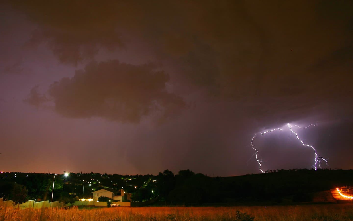 Lightning during an electrical storm over Pretoria